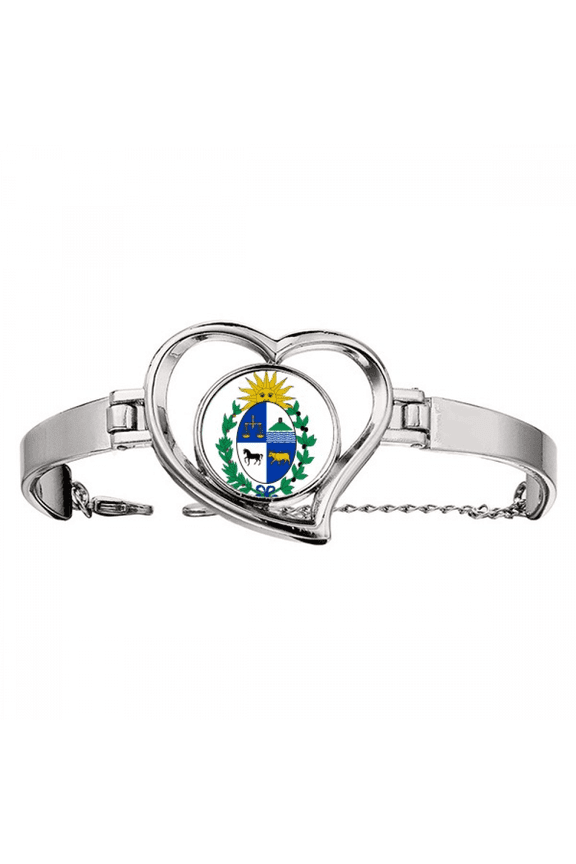 uruguay south amenational emblem bracelet heart jewelry wire bangle