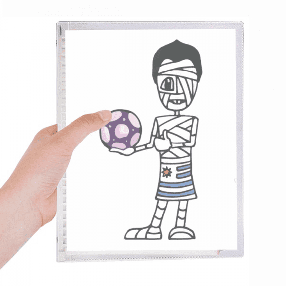 uruguayan soccer player cartoon notebook loose diary refillable journal statiry