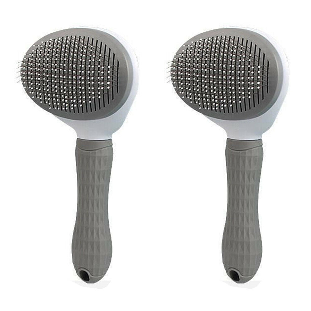 us 1-2 pack self cleaning slicker brushes for dogs cats pet grooming brush tool