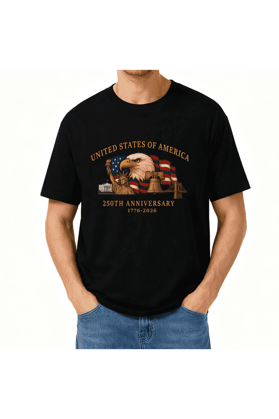 usa 250th Anniversary Shirts for Celebrate 250th Anniversary of America 100% Cotton Patriotic Veteran Shirts L