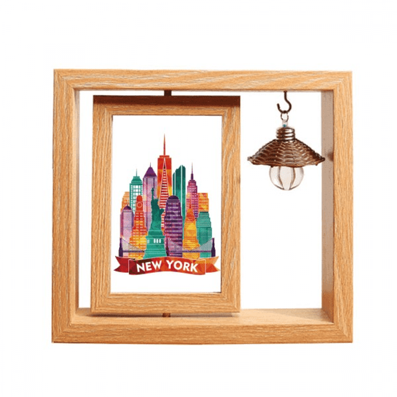 usa amebeautiful castle architecture Wooden Rotating Picture Photo Frame 4x6