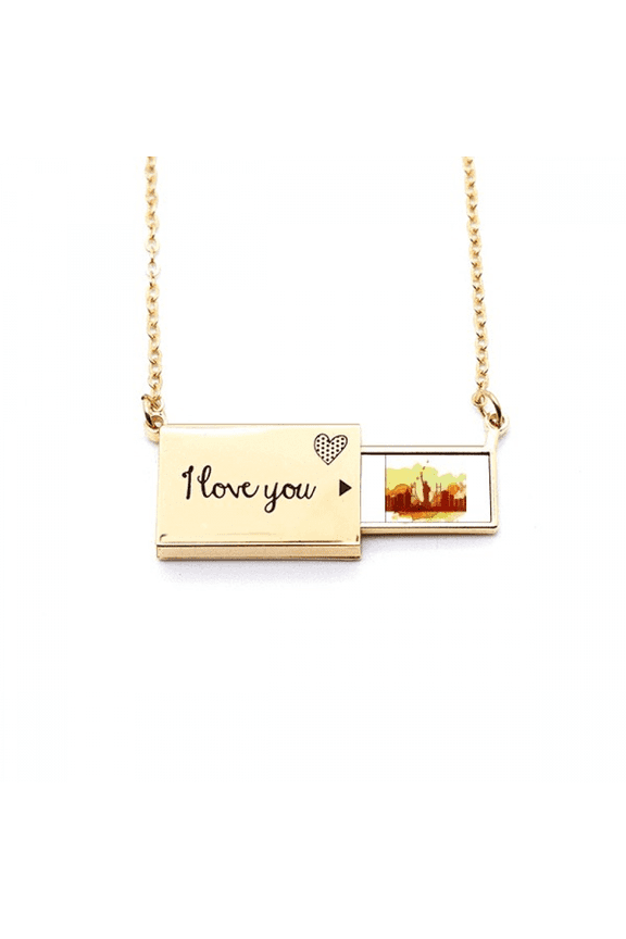 usa amenew york city watercolor letter envelope necklace pendant jewelry