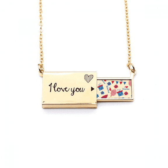 usa candy festival flower heart letter envelope necklace pendant jewelry