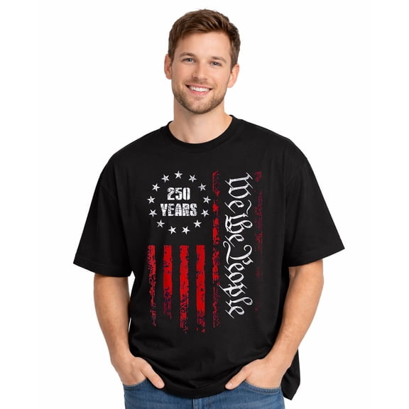 usa eagle anniversary Patriotic American 250th Anniversary Commemorative T-shirt 1776–2026 Adult T-shirt, Soft Pure Cotton Short Sleeve Independence Day Graphic T-shirt