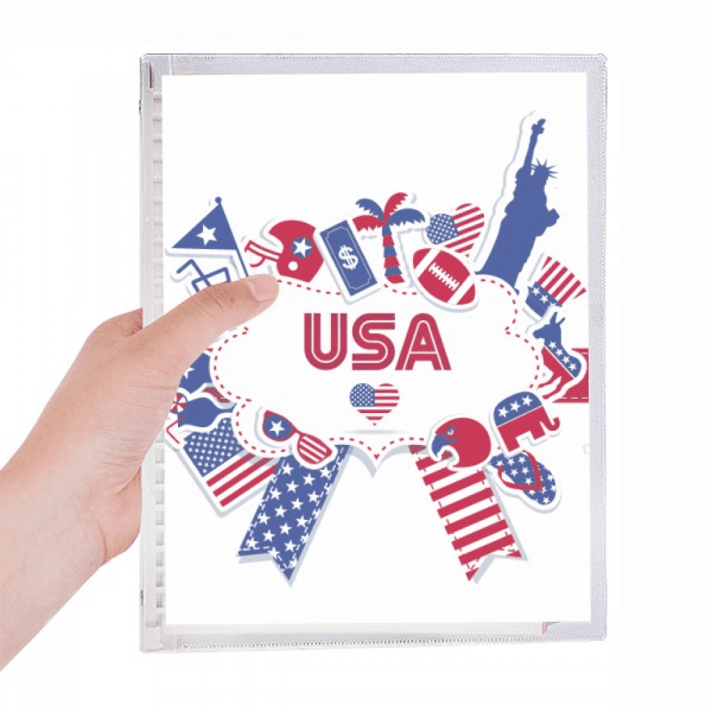 usa flag independence day celebration notebook loose diary refillable journal statiry