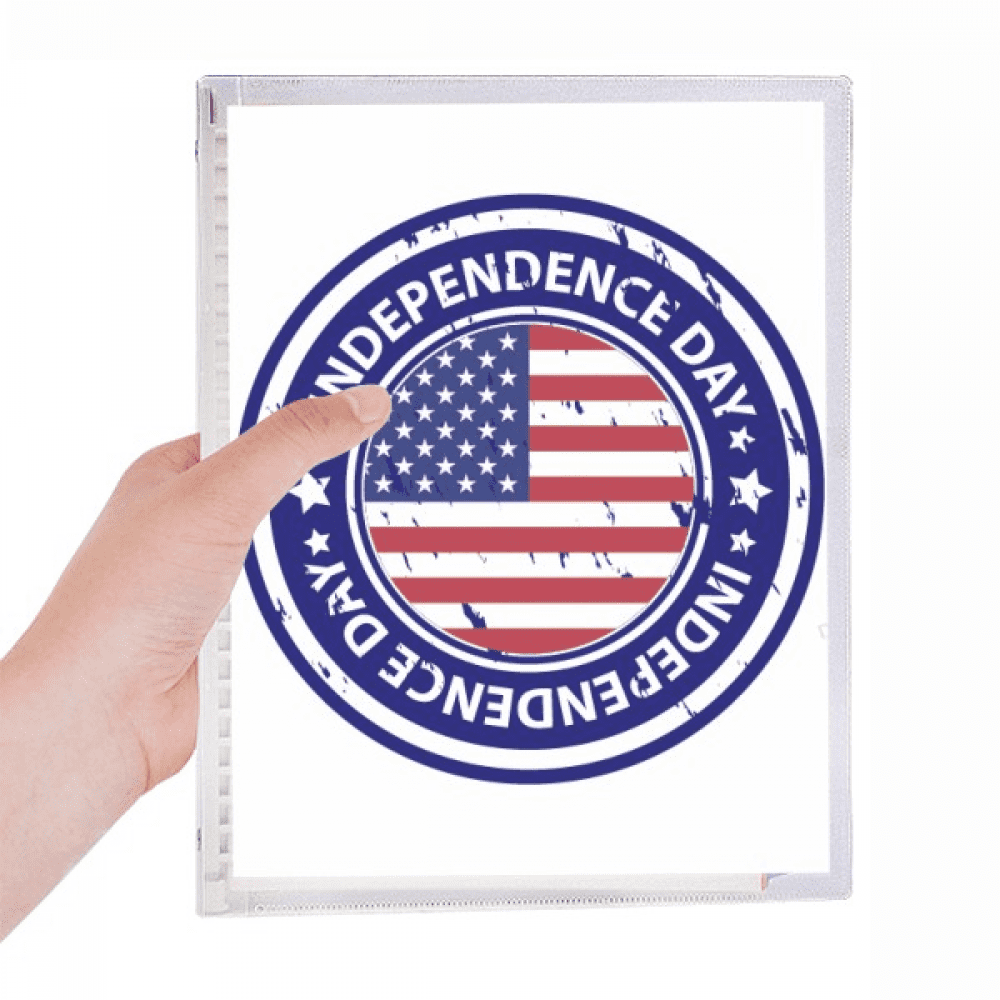 usa independence day flag postmark notebook loose diary refillable journal statiry