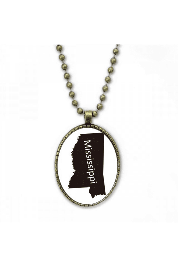 usa map outline necklace vintage chain bead pendant jewelry collection