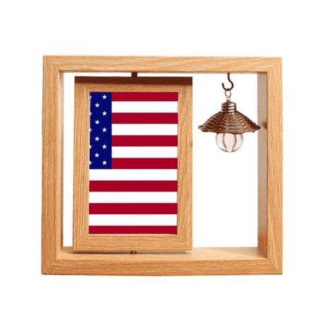 usa national flag north amecountry Wooden Rotating Picture Photo Frame 4x6