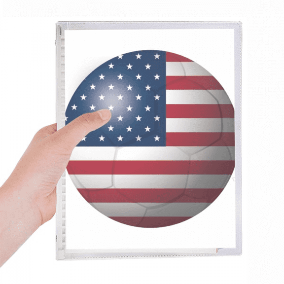 usa national flag soccer football notebook loose diary refillable journal statiry