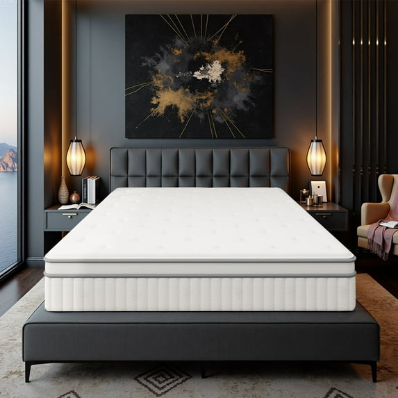 usihxjg Full Mattresses, 12 inch Medium Firm Hybird Memory Foam Mattress, Zoned Pressure Relief/Mattress in A Box/Cooling Sleep