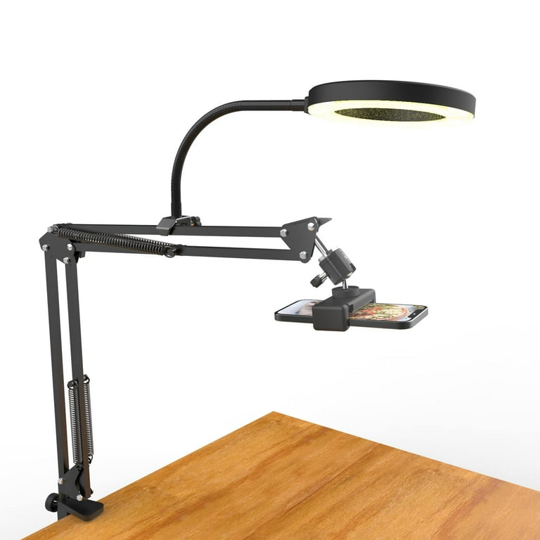 usmallbee Overhead Camera Mount, Flexible Arm Stand with Ring 