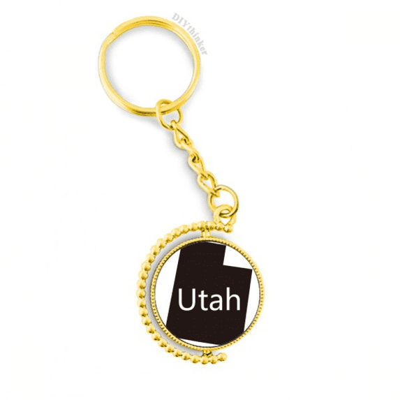utah the united states of amemap metal connector key chain accessory en keyholder