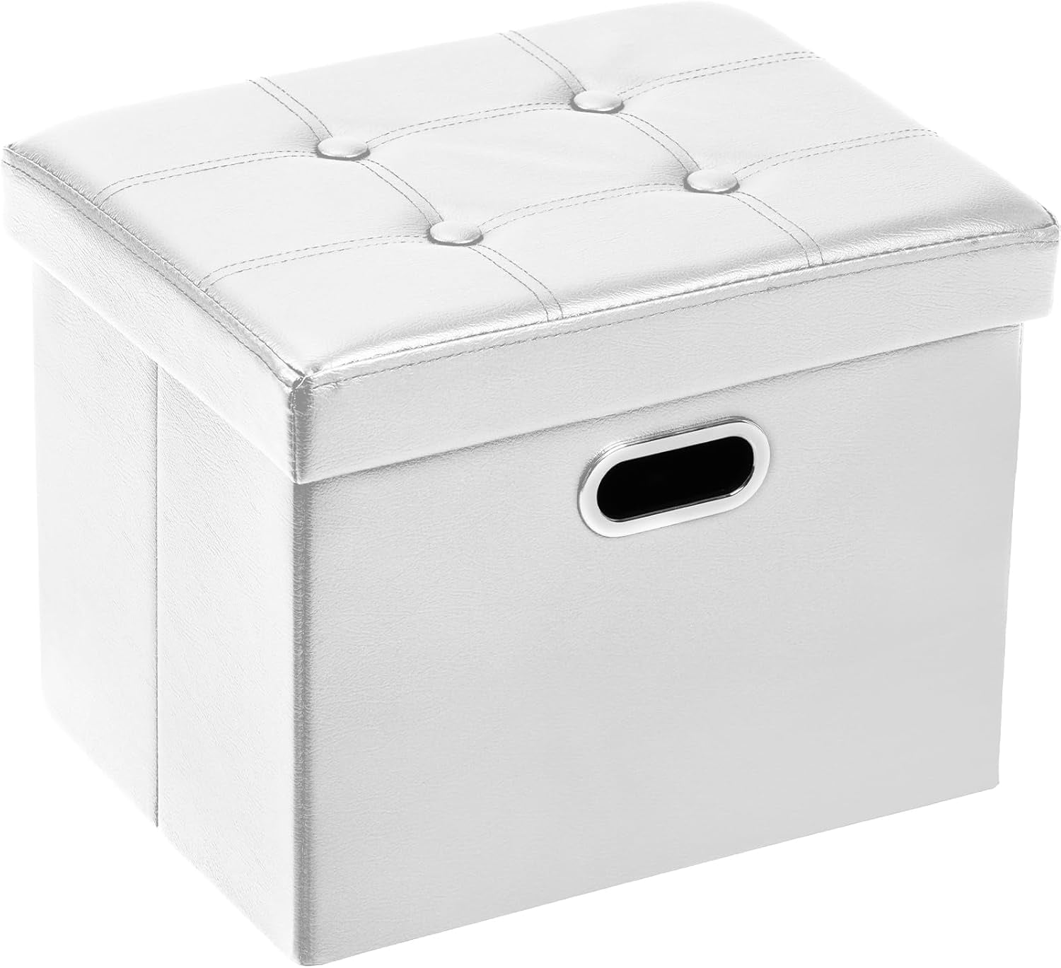 utaycrol Storage Ottoman Foot Rest - 17x13x13in Leather Ottoman ...