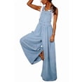 thumbnail image 1 of utcoco Women's Casual Loose Denim Overalls Adjustable Strap Wide Leg Bib Jean Overalls Jumpsuit with Pockets, 1 of 6