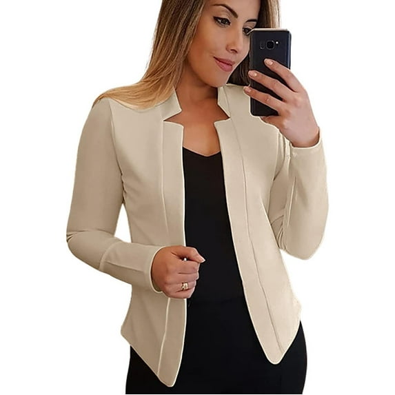 utcoco Women's Business Casual Long Sleeve Blazer Jackets Open Front Slim Work Office Blazers