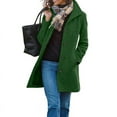 thumbnail image 1 of utcoco Women's Casual Autumn Stand Collar Jacket Autumn Long Coat Women's Green Windbreaker Women's Winter Jacket, 1 of 4
