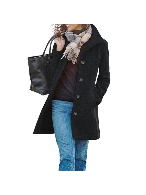 Women's Casual Autumn Stand Collar Jacket Autumn Long Coat Women's Green Windbreaker Women's Winter Jacket