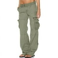 thumbnail image 1 of utcoco Women's Casual Cargo Pants Multiple Pockets Loose Straight Leg Pants, 1 of 5