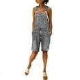 thumbnail image 1 of utcoco Women's Casual Distressed Denim Shorts Overalls Gray-M, 1 of 4