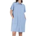 thumbnail image 1 of utcoco Womens Plaid Button Down Shirts Casual Loose Fit 3/4 Sleeve Gingham Top Checkered Blouses, 1 of 4