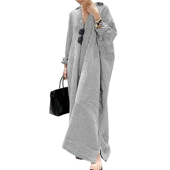 button up maxi dress with sleeves Button Down Shirt Maxi Dress M