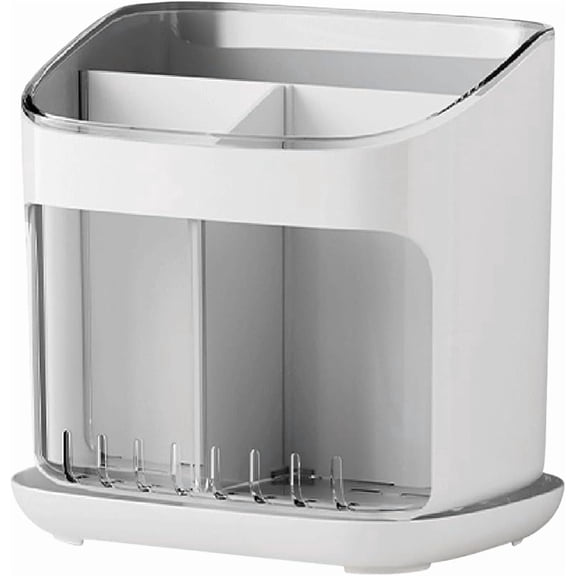 utensell Organizer - Kitchen utensell-holder, Stainless Steel Cooking Caddy | countartop Crock, Silverware Storage Container, Rotating Tool Organizer, Space-Saving Kitchenware Keeper for Kitchen