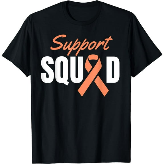 uterine endometrial cancer peach ribbon support squad T-Shirt