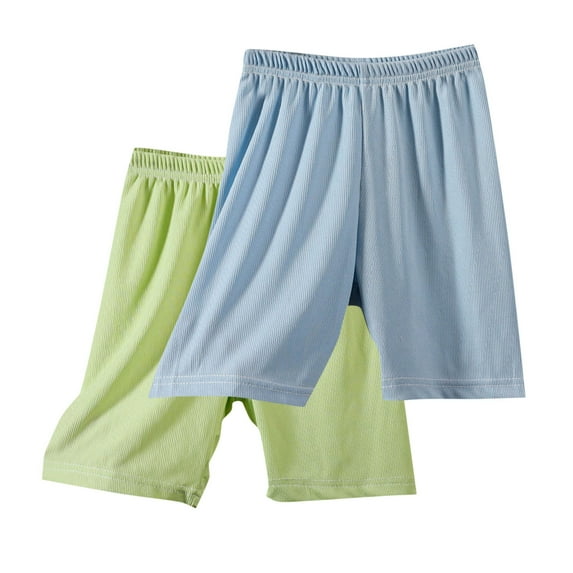 uublik 2 Pack Under Shorts for Girls Size 2T-12 Cartwheel Shorts Girl Bike Shorts Kids Biker Under Dress Dance Shorts Girls Clothes Sky Blue