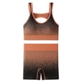 thumbnail image 1 of uublik 2 Piece Outfit for Women Summer Summer Sweatsuits Biker Short Workout Jogger Sets Orange, 1 of 2