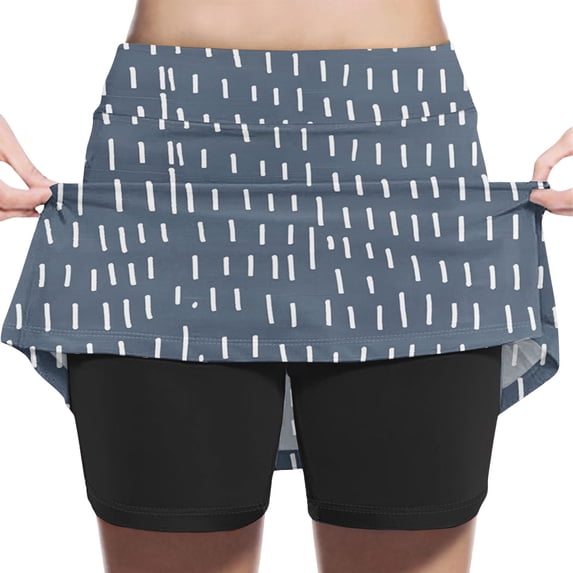 uublik A Line Skirts Girls Navy Tennis Skirts Golf Skort Athletic Dance Running School Sport Skirts with Shorts Size 2T-12
