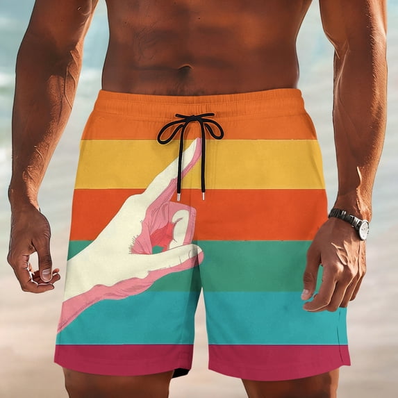 uublik Athletic Shorts for Men Casual Elastic Waist Drawstring Summer Beach Vacation Yoga Golf Shorts Multicolor