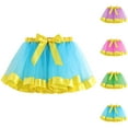 thumbnail image 1 of uublik Athletic Skirts Girls Blue with Shorts High Waist Tulle Skirts A-line Mesh Skirt Mini Tutu Skirts Dress Size 3T-8, 1 of 6