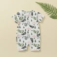 thumbnail image 1 of uublik Baby Boy Rompers Short Sleeve Casual T-Shirt Jumpsuit Romper White 9-12 Months, 1 of 5