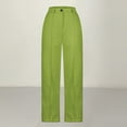 thumbnail image 1 of uublik Baggy Pants Women Green High Waist Dress Pants with Pockets for Yoga Business Travel Casual, 1 of 3