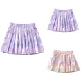 thumbnail image 1 of uublik Bohemian Skirts for Girls Purple Pleated Skirts School Kids Casual Midi Flare A Line Uniform Skorts Skirt Size 1-5T, 1 of 6
