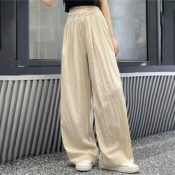 uublik Boy Girl Athletic Pants Size 5T-16 Casual Pants Elastic Waist Hiking School Uniform Sweatpants Joggers Beige