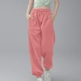 thumbnail image 1 of uublik Boy Girl Sweatpants Size 3T-14 Kids Jogging Bottoms Trousers with Pockets Elastic Waist Long Pants Watermelon Red, 1 of 5