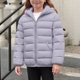 thumbnail image 1 of uublik Boys Down Jackets Winter Quilted Puffer Jacket Warm Hooded Parka Snow Coats Size 4T-14 Gray, 1 of 6