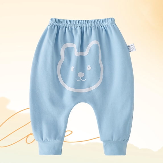 uublik Boys Girls Jogger Sweatpants Size 0-2T Baby Long Pants Elastic Waist Jogger Pants Sweatpants Blue