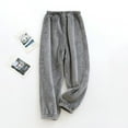 thumbnail image 1 of uublik Boys' Girls' Pajama Pants Size 2T-13 Soft Fleece Loose Pajamas Fall Winter Thick Homewear Gray, 1 of 5