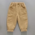 thumbnail image 1 of uublik Boys Girls Pants Size 2T-10 Casual Pants Elastic Waist Hiking School Uniform Sweatpants Joggers Khaki, 1 of 5