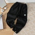thumbnail image 1 of uublik Boys' Girls' Pants Size 7-16 Fleece Lined Sweatpants Casual Trendy Workout Sweat Pants Fall Winter Workout Trousers Black, 1 of 4