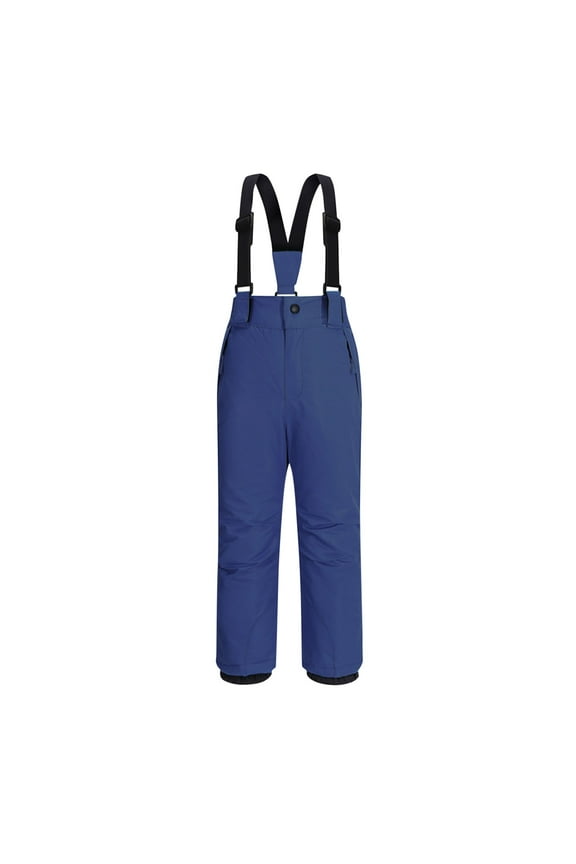 Boys Girls School Uniform Pants Size 4T-19 Ski Pants for Outdoor Windproof Waterproof Warm and Thick Unisex Pants Navy