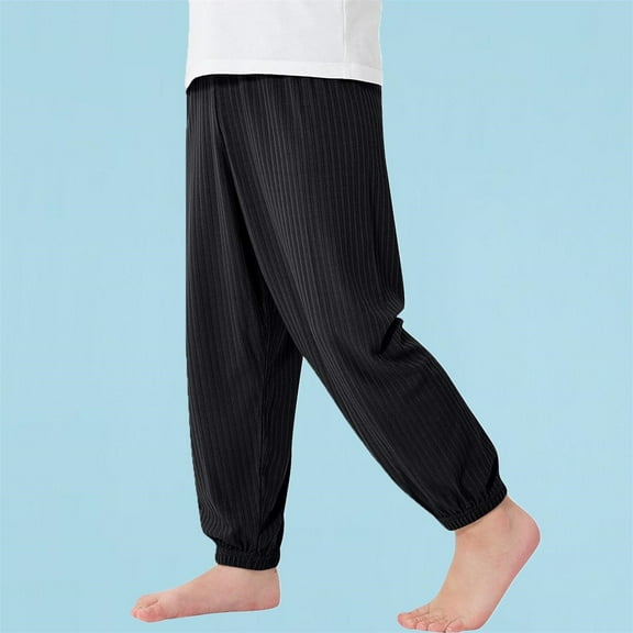 uublik Boys Girls Sweatpants 2-12 Years Kids Joggers Fashion Pull on Athletic Pants Elastic Waist Trousers Black