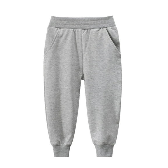 uublik Boys Girls Sweatpants Elastic Waist Soft Active Pants Sizes 18M-7