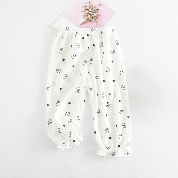 uublik Boys Girls Sweatpants Rabbit Print Elastic Waist Loose Sweatpants Sizes 1T-6