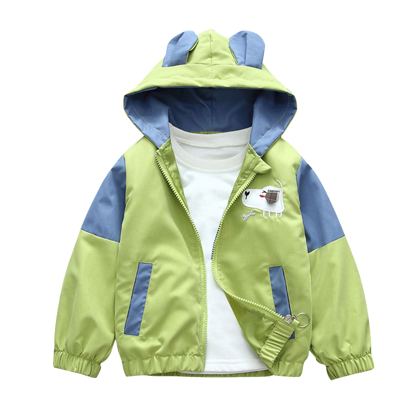 uublik Boys Girls Windbreaker Jacket With Hood Size 3T-12 Zip Jacket ...