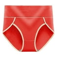 thumbnail image 1 of uublik Women's Briefs Red Full Coverage No Show High Waisted Seamless Ladies Panties, 1 of 3