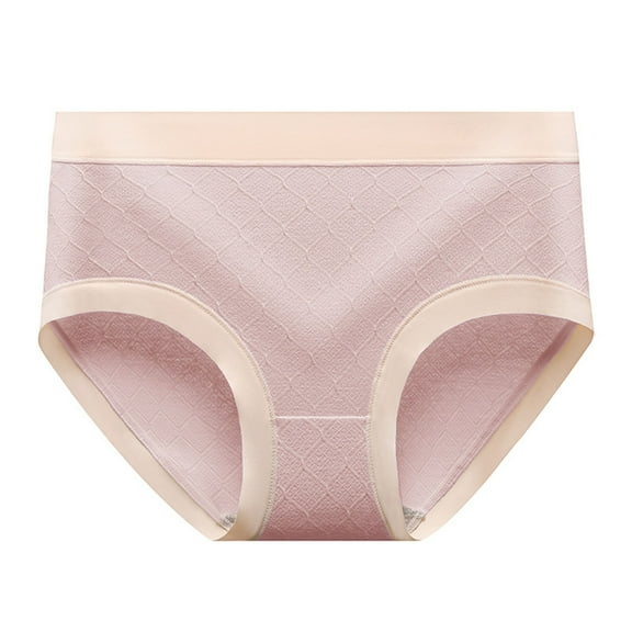 uublik Briefs for Women Beige Full Coverage No Show Mid Waisted Seamless Ladies Panties