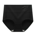 thumbnail image 1 of uublik Briefs for Women Black Full Coverage No Show High Waisted Seamless Ladies Panties, 1 of 2